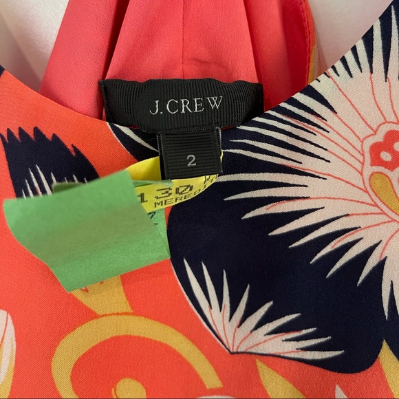 J. Crew Twist Back Floral Silk Top - Picture 4 of 5